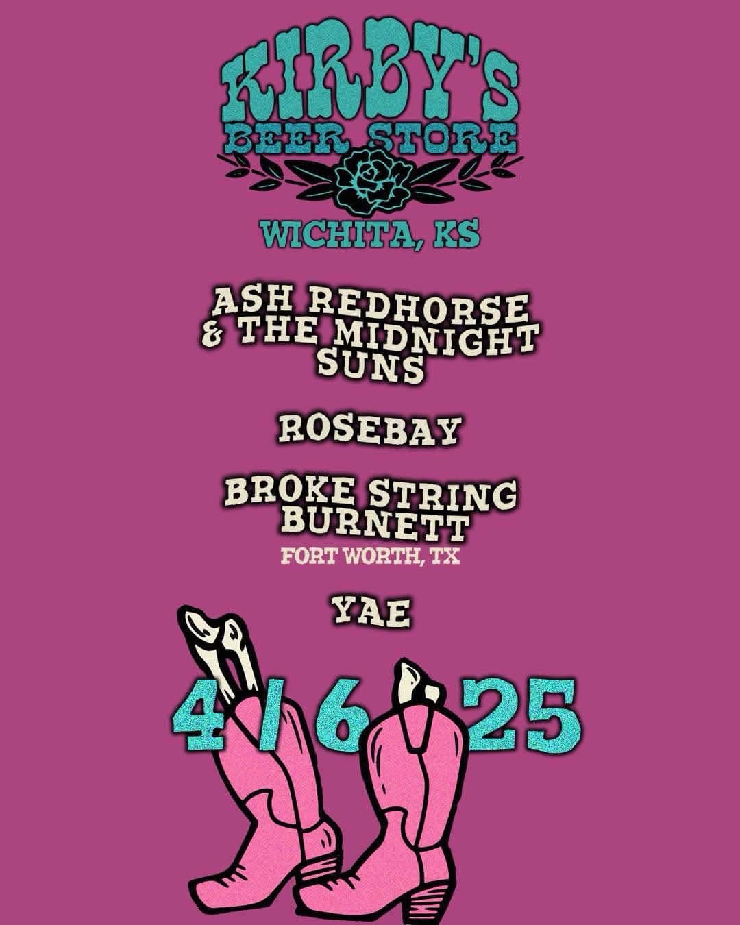 Ash Redhorse & the Midnight Suns // Rosebay // Broke String Burnett // Yae