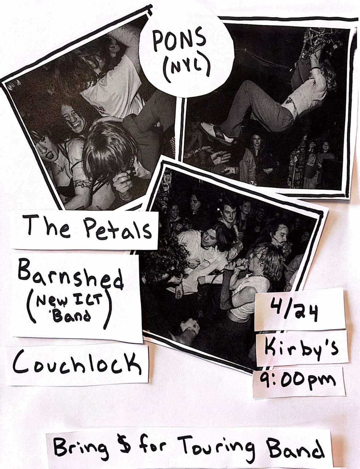 Pons // The Petals // Barnshed // Couchlock