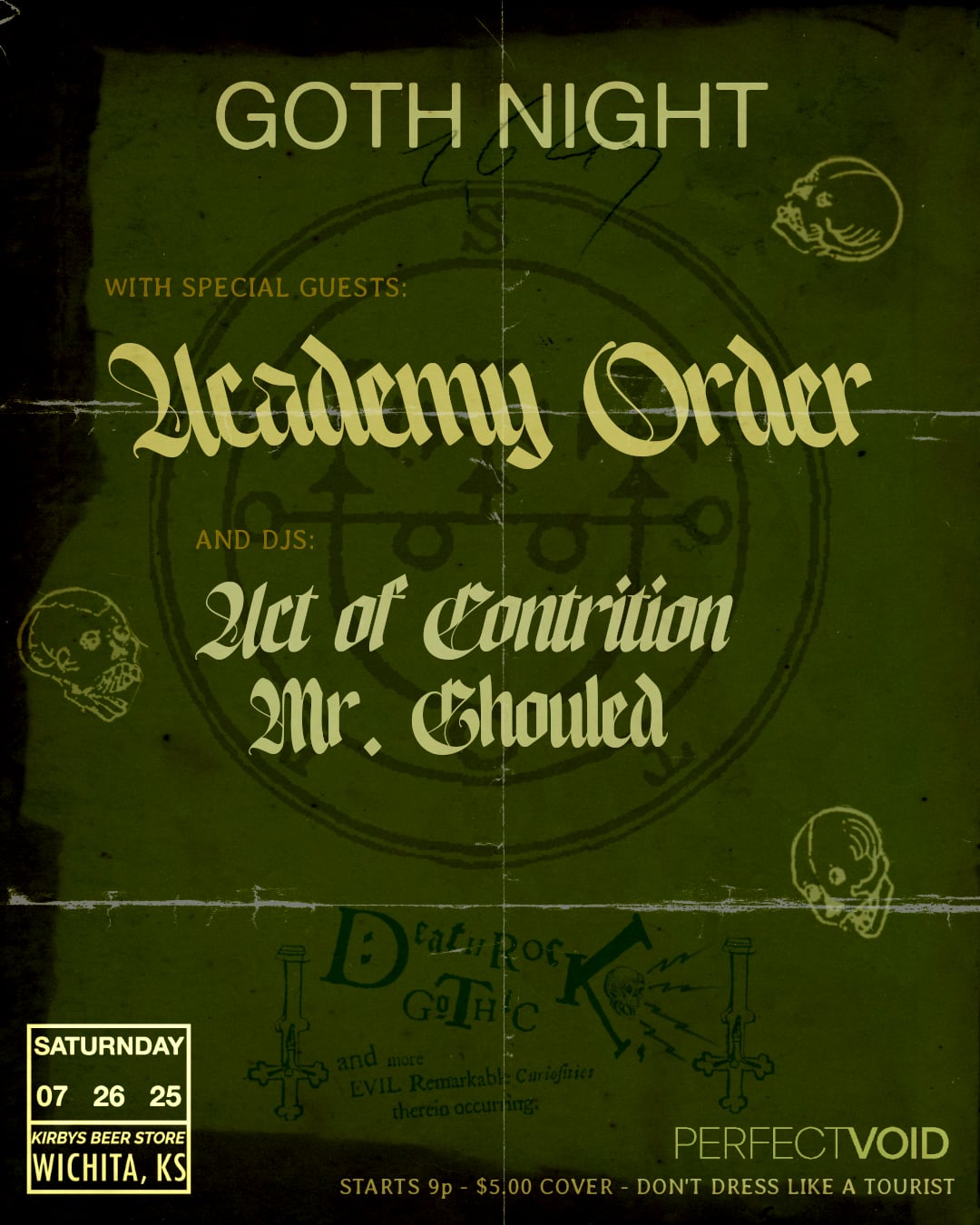 GOTH NITE - Featuring Academy Order