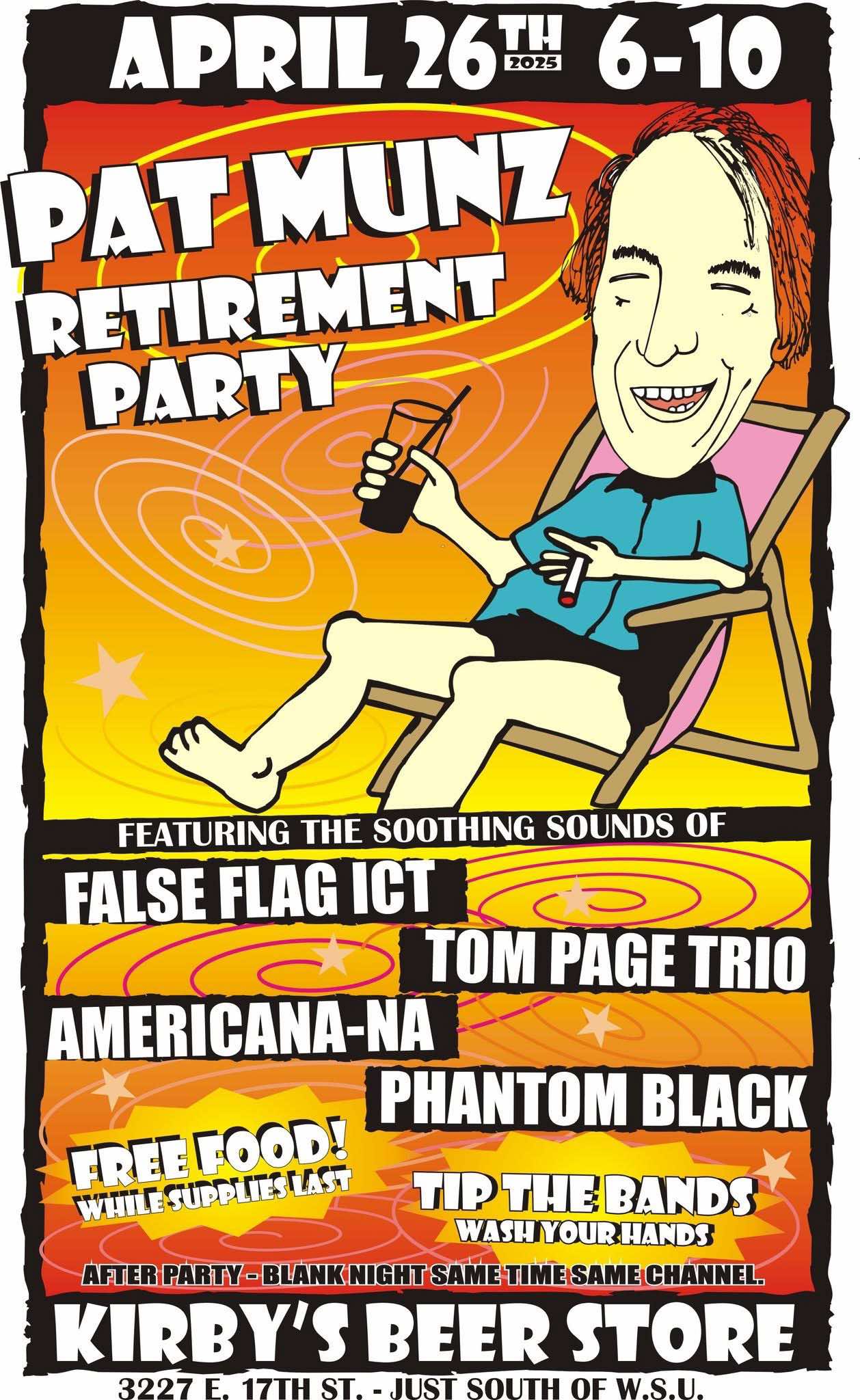 Pat's Retirement Party: False Flag ICT // Tom Page Trio // Americana-Na // Phantom Black
