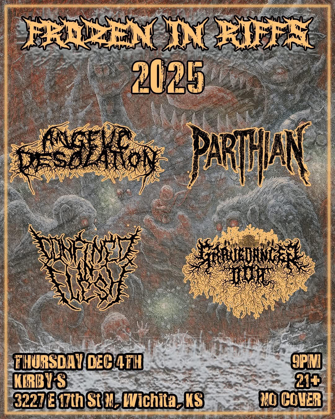 Angelic Desolation // Gravedancer // Parthian // Confined In Flesh