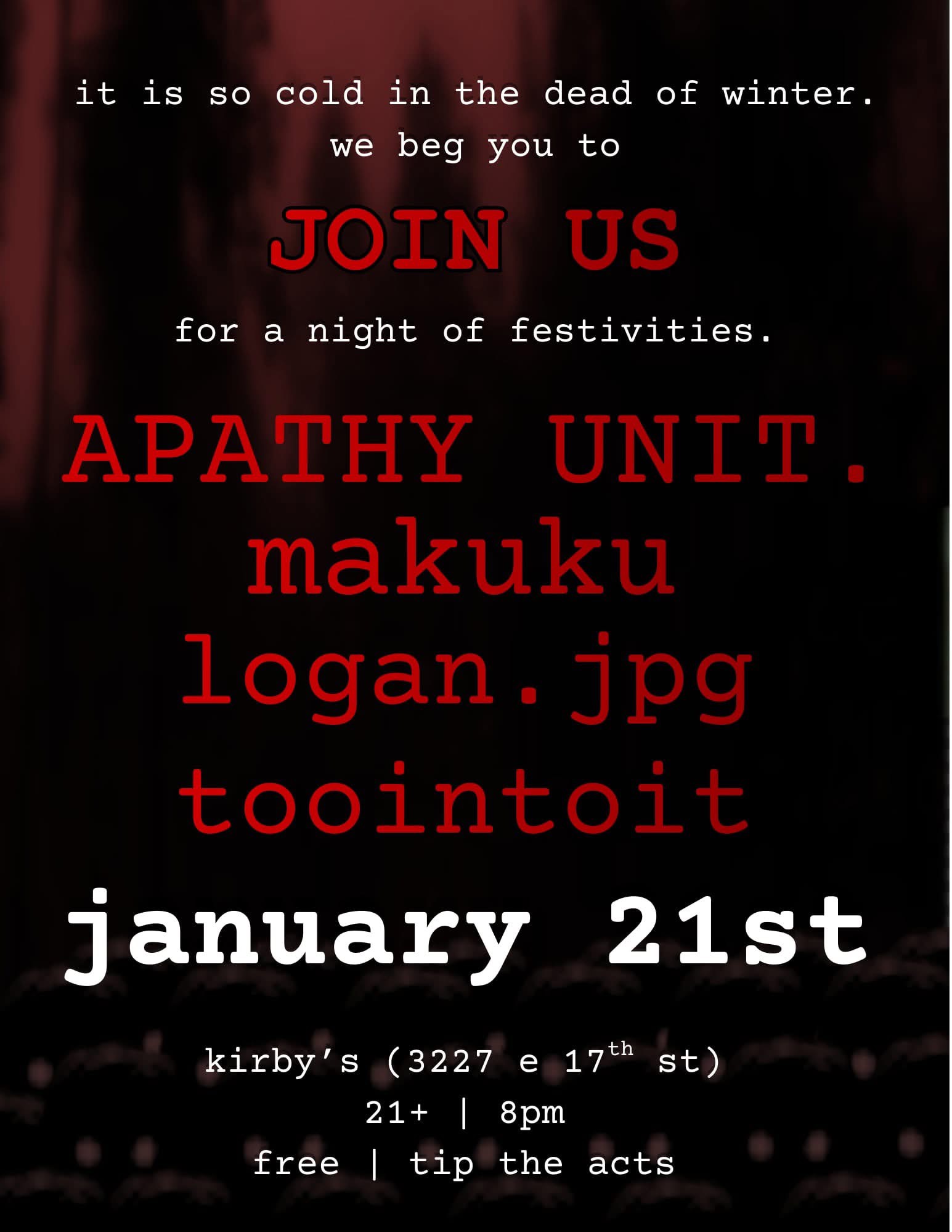 APATHY UNIT. // makuku // logan.jpg // TOO INTO IT