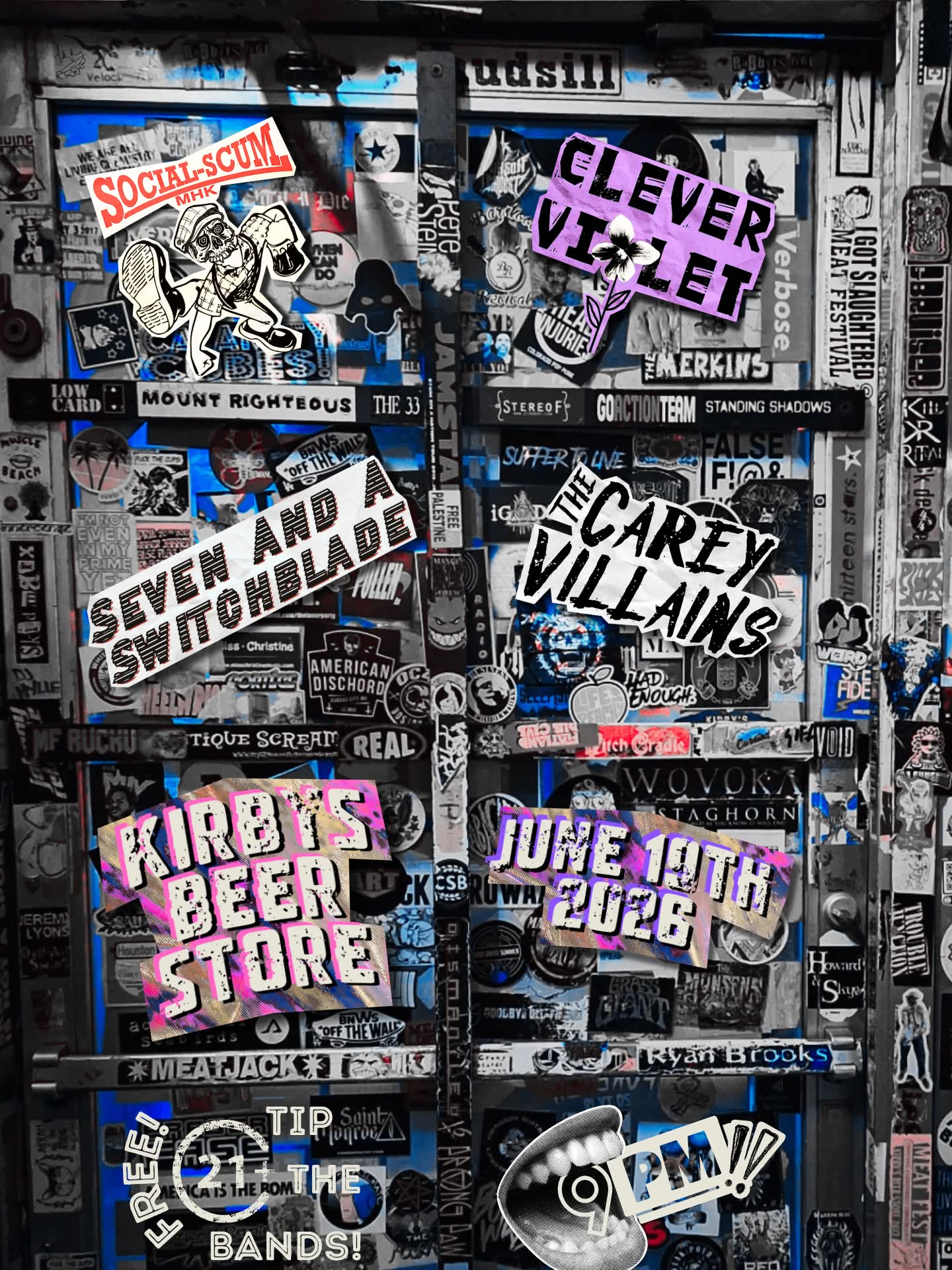 Social Scum // Clever Violet // Seven and a Switchblade // The Carey Villains